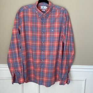 Men’s Southern Tide Plaid Button Down Long Sleeve Shirt - XL